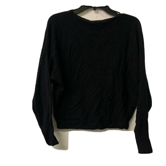 Chelsea & Theodore Womens Black LOVE Graphic Print Pullover Sweater - Picture 2 of 2